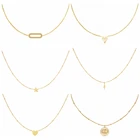 Женское ожерелье из серебра 925 пробы, со звездой и молнией