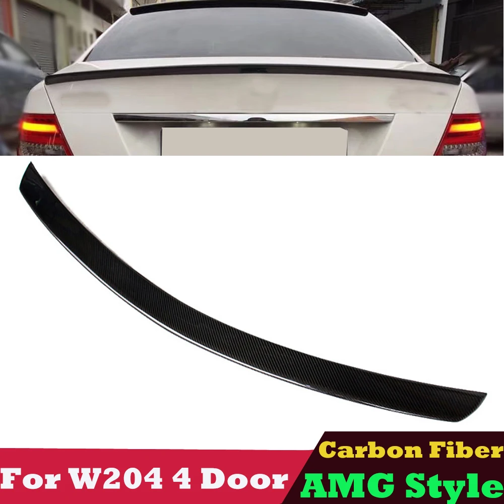 

W204 4 Door AMG Style Spoiler Carbon Fiber Rear Trunk Wings for Mercedes C Class W204 C220 C300 C350