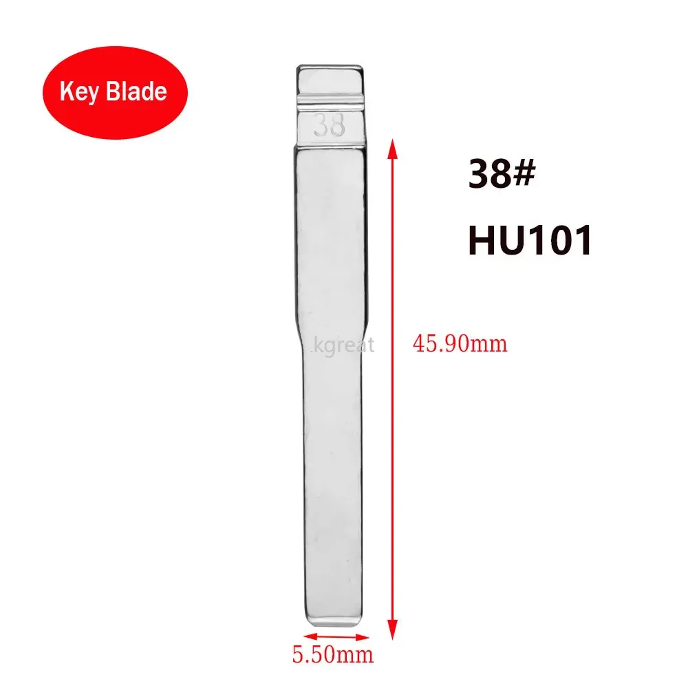 

10 шт. 38 # HU101 KD Key Blade для Ford Focus для KD Keydiy Xhorse VVDI Пульты Универсальный No 38 Необрезанные металлические заготовки для дистанционного ключа автомобиля