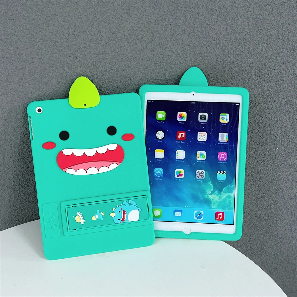

For iPad Pro 11 Case 2021 Cartoon Stand Soft Silicone Cover Protective Shell 2020 2018 Shockproof Kids Smile Coque Tablet Funda