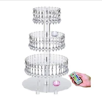 wholesale clear wedding set crystal cake tray acrylic crystal cupcake cake stand dessert stands for birthday party