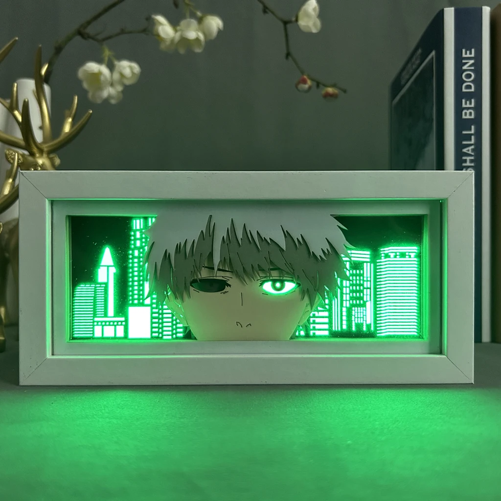 

Light Box Tokyo Ghoul for Home Decoration Manga Paper Carving Table Desk Lamp Anime Lightbox Anime Ken Kaneki Face Eyes Dropship