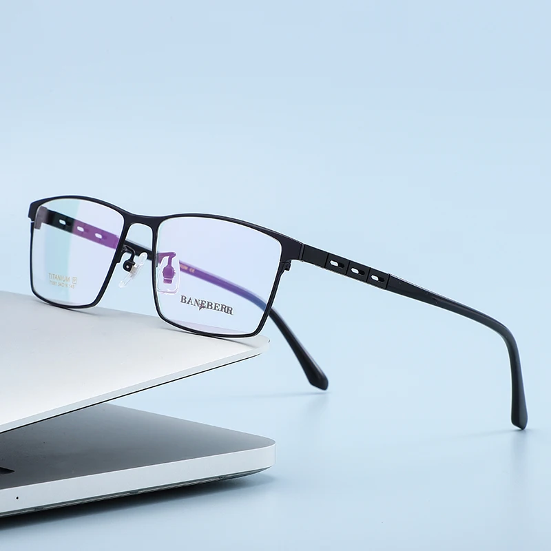 ZIROSAT 71091 Optical Glasses Pure Titanium Full-rim Frame Prescription Eyeglasses Rx Men Glasses fo