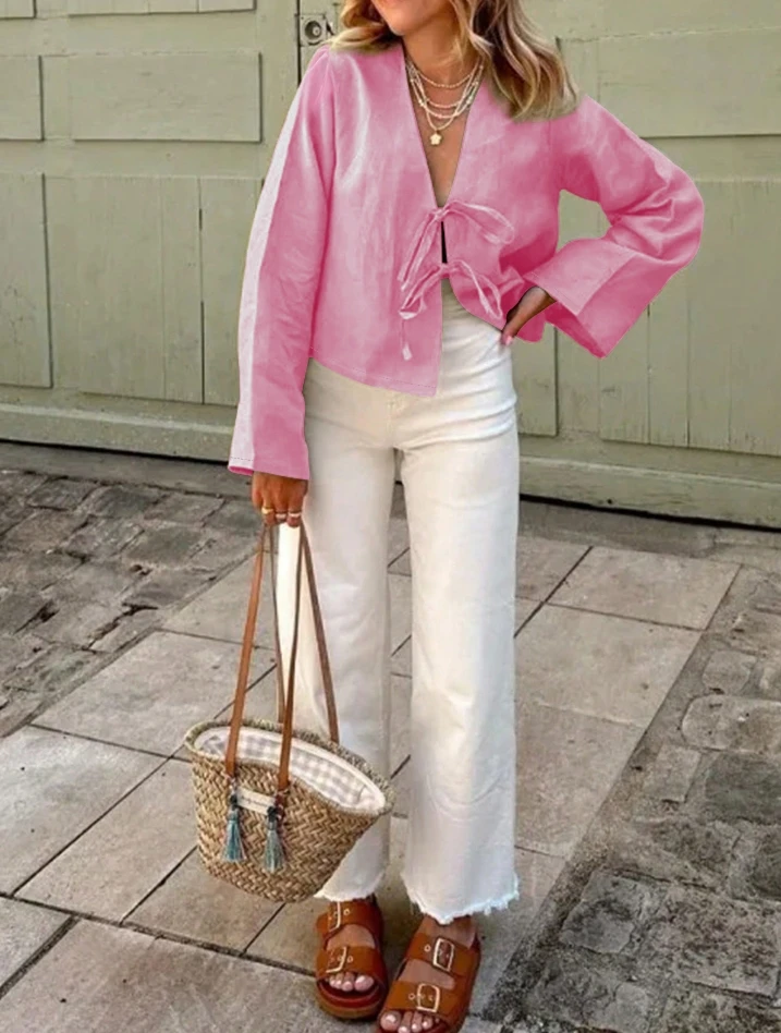 Женские блузки в социальном стиле осень-зима 2024 новейший частный сервер