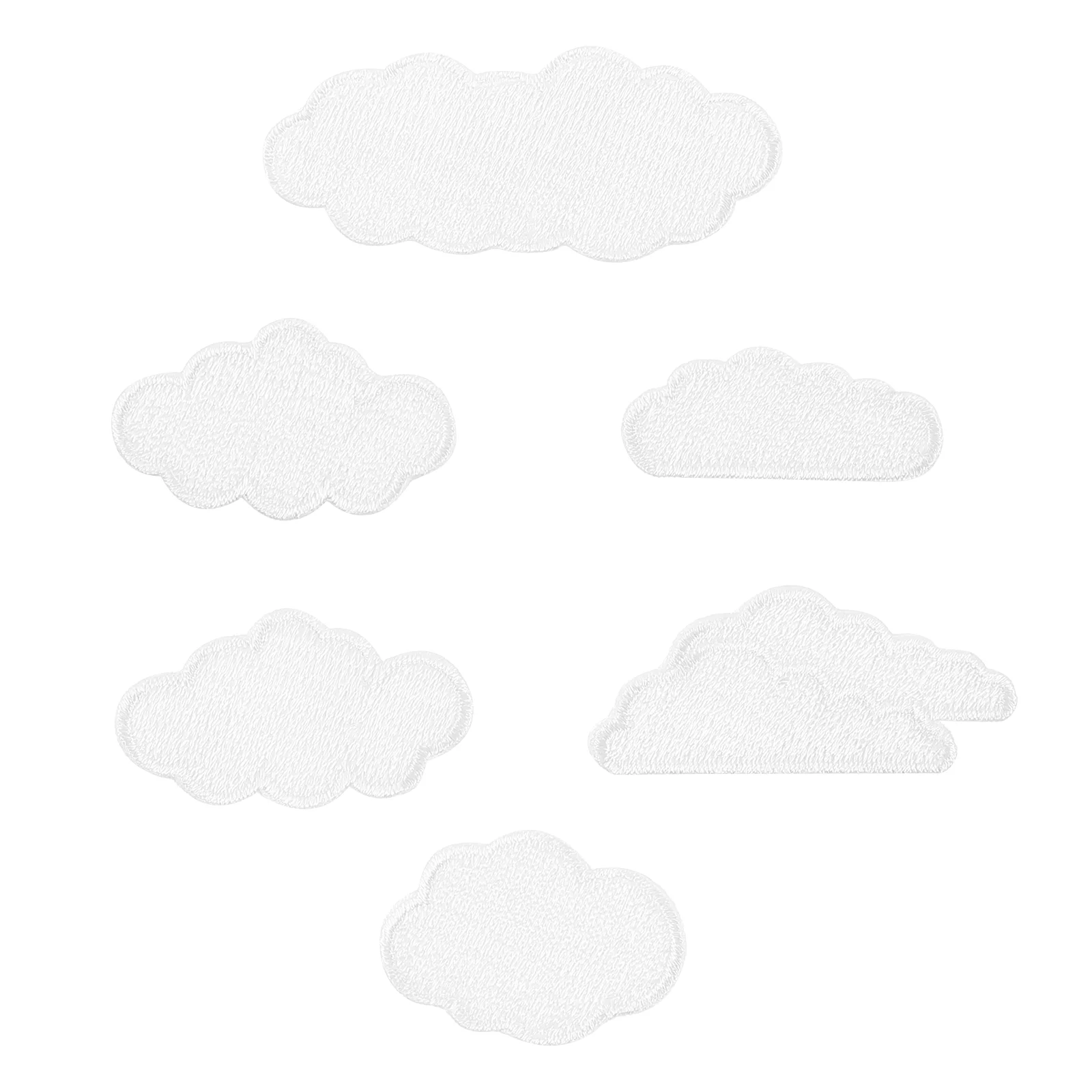 

6pc Patchesiron Appliques Clothes Cloud Badge Transfer Pants Repairing Jeans Sewing Clothing Decals Embroidery Shirt T