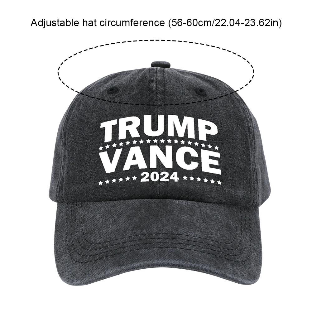 Кепка Trump Vance 2024 бейсбольная кепка унисекс дышащая мытая бейсболка регулируемая