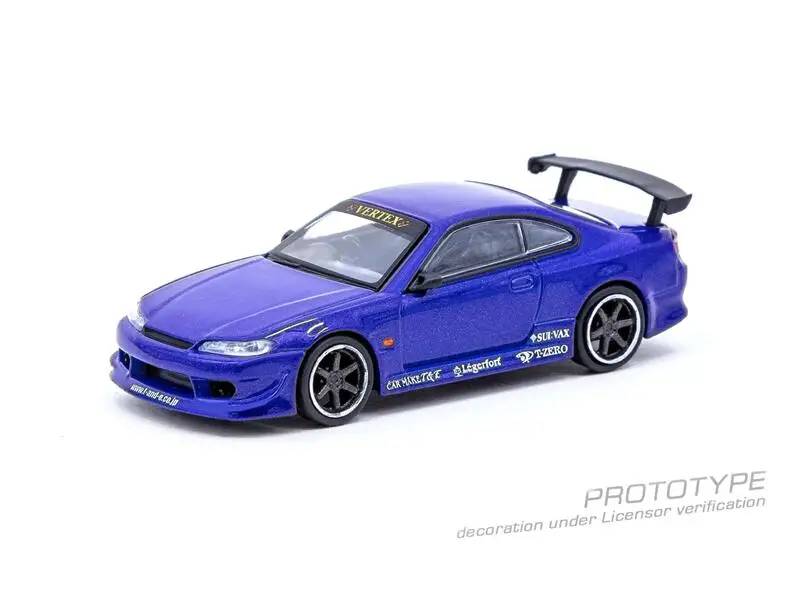 

Tarmac работает 1:64 Nissan Silvia S15 синяя коллекция металлических моделей автомобилей