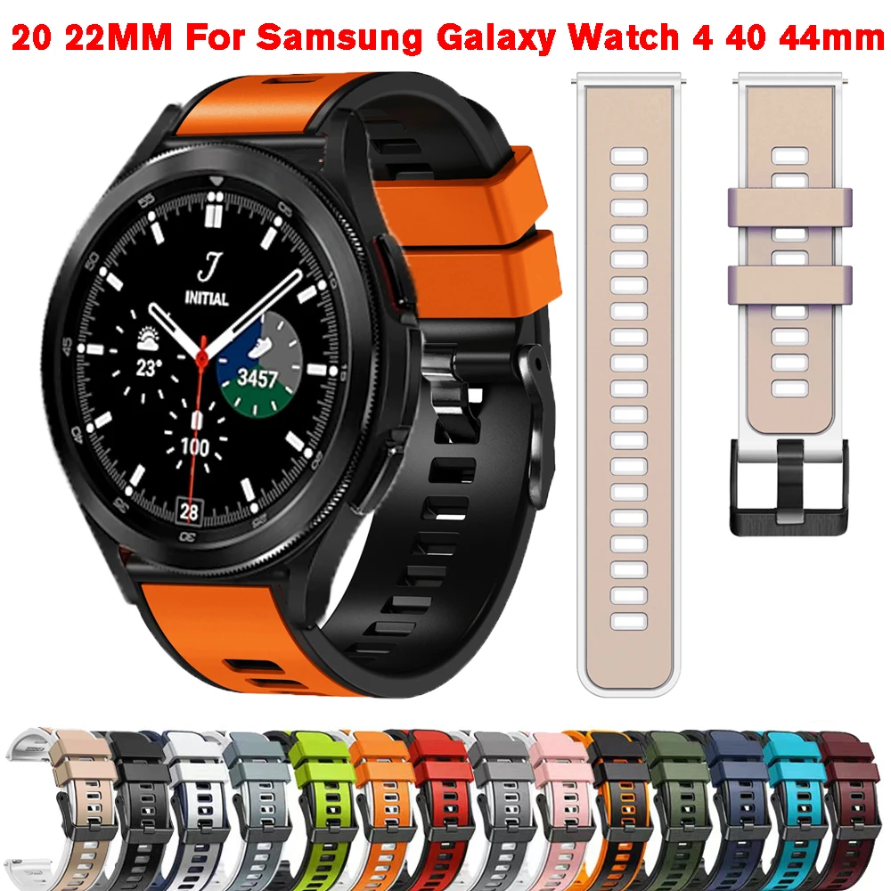 

22 20mm Smart Watch Straps For Samsung Galaxy Watch 4 5 40mm 44mm/Watch5 Pro 45mm/Watch4 classic 42mm/46mm/Gear S3 Wrist Band