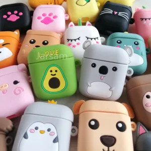 Милый силиконовый чехол для airpods, чехол для наушников, 3D чехол для наушников, новый год