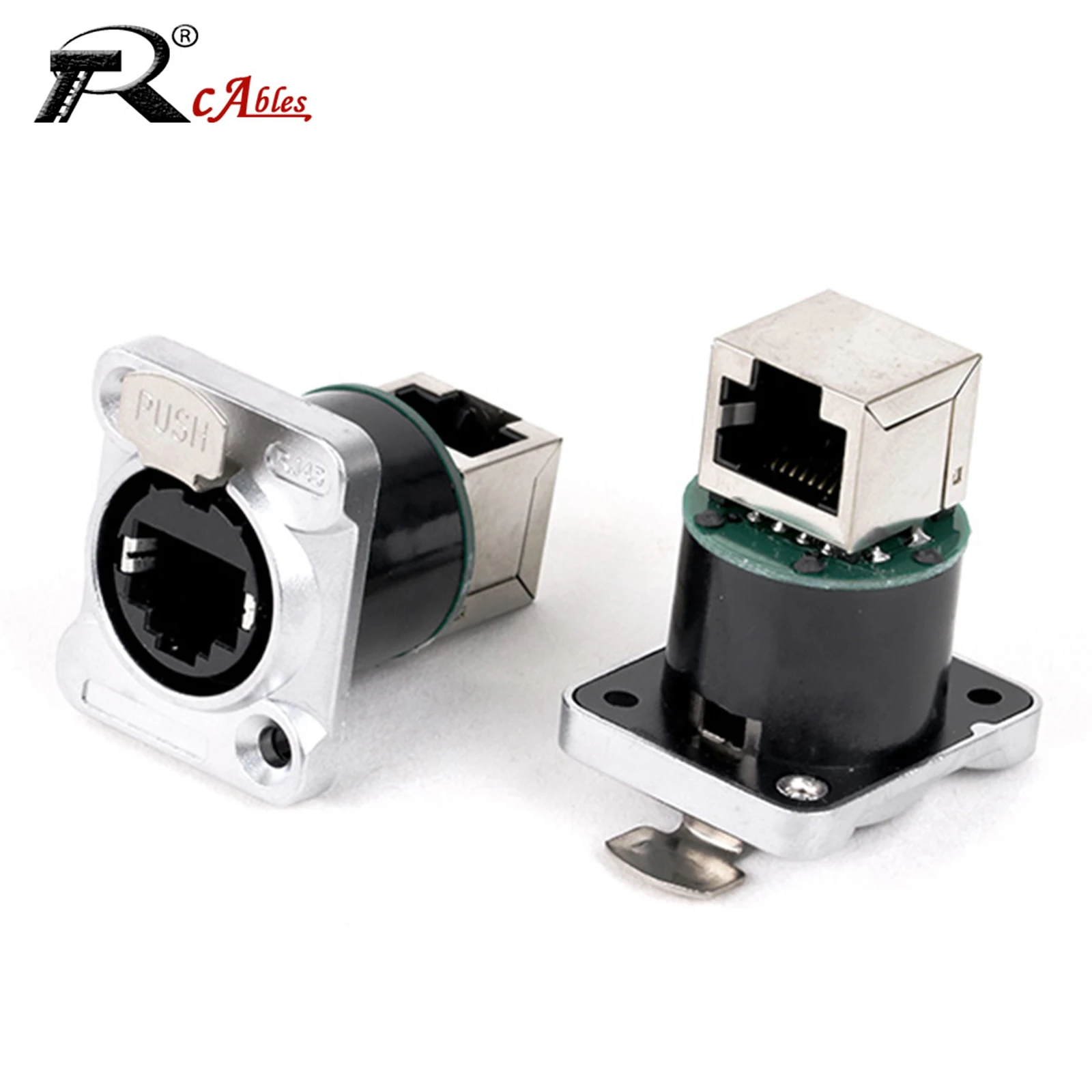 1 шт. CAT5e/CAT5 90 ° Разъем EtherCON RJ45 8-контактный сетевой разветвитель LAN Ethernet разъем для