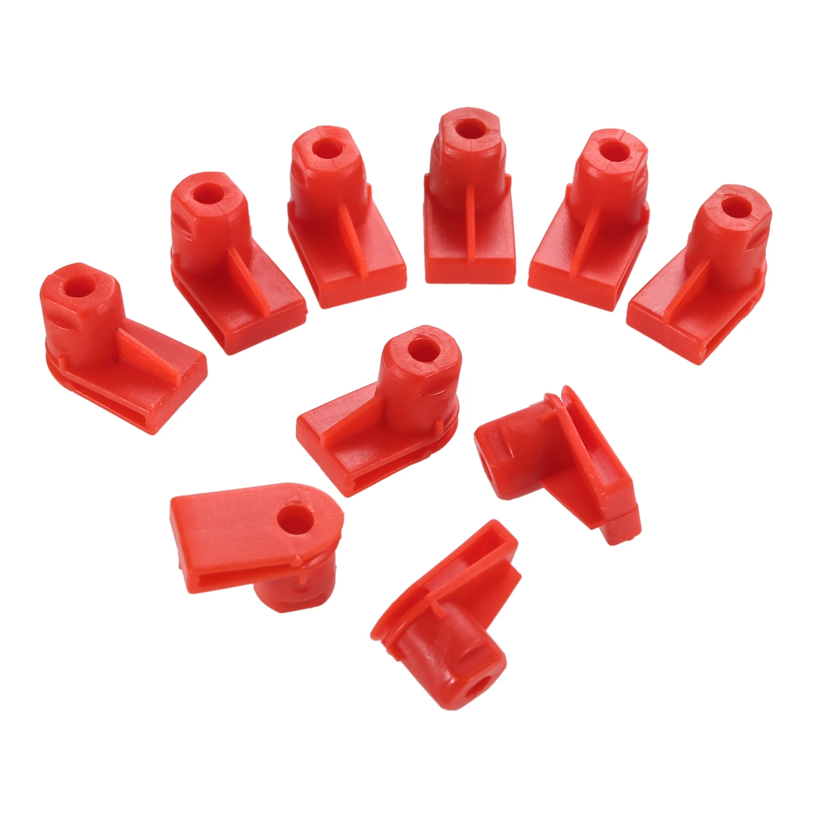 

10 Pcs Red Plastic Bumper Clips Wing Mounting Grommet Nuts Screws Fit For Opel For Vauxhall Part Number 1404969 / 24449408
