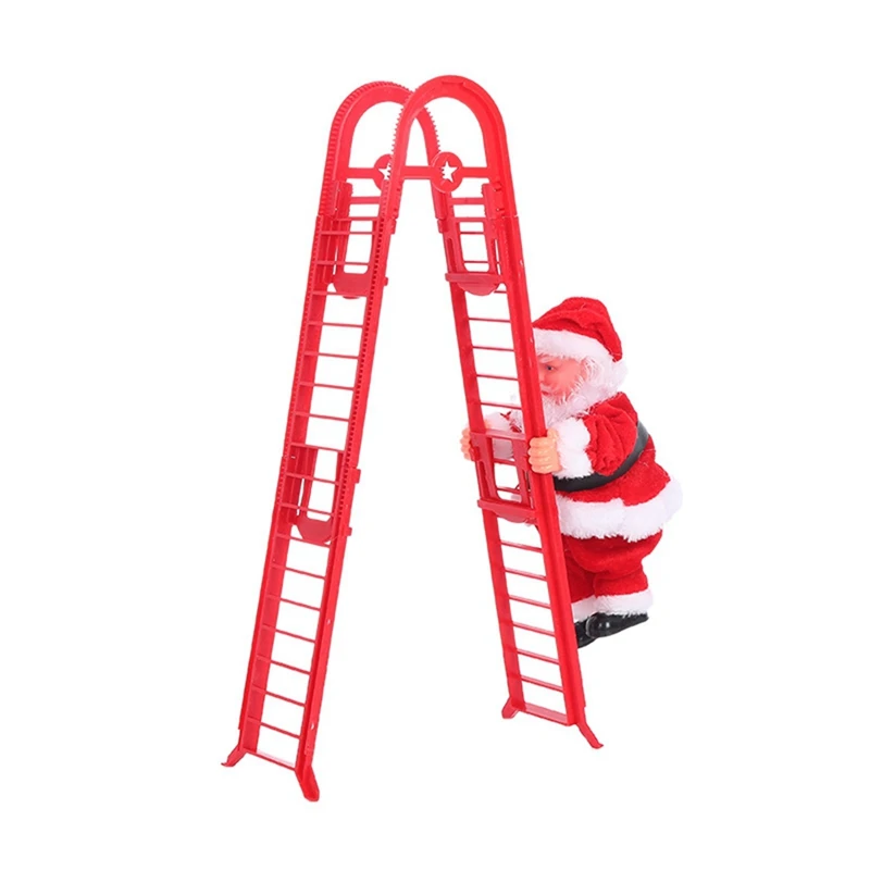 

Christmas Tree Electric Santa Claus Climbing Ladder Christmas Ornament Decoration Home Tree Hanging Decor With Music