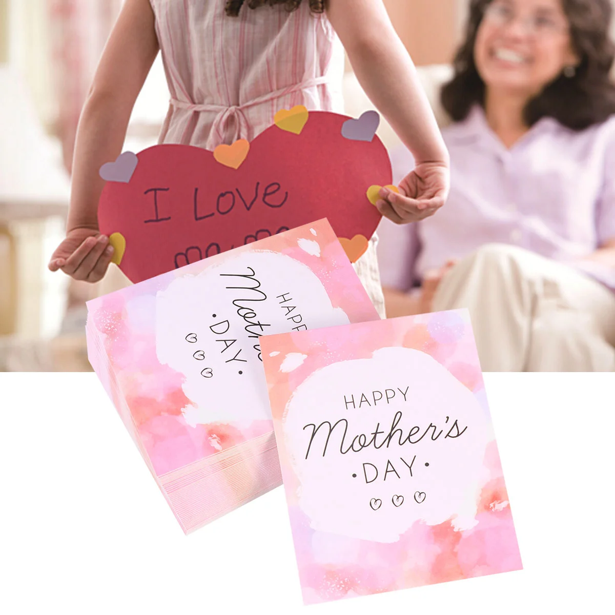 

50 Invitation Cards Love Mom Cards Party Invitation Cards Greeting Cards Assortment Mother' Greeting Cards