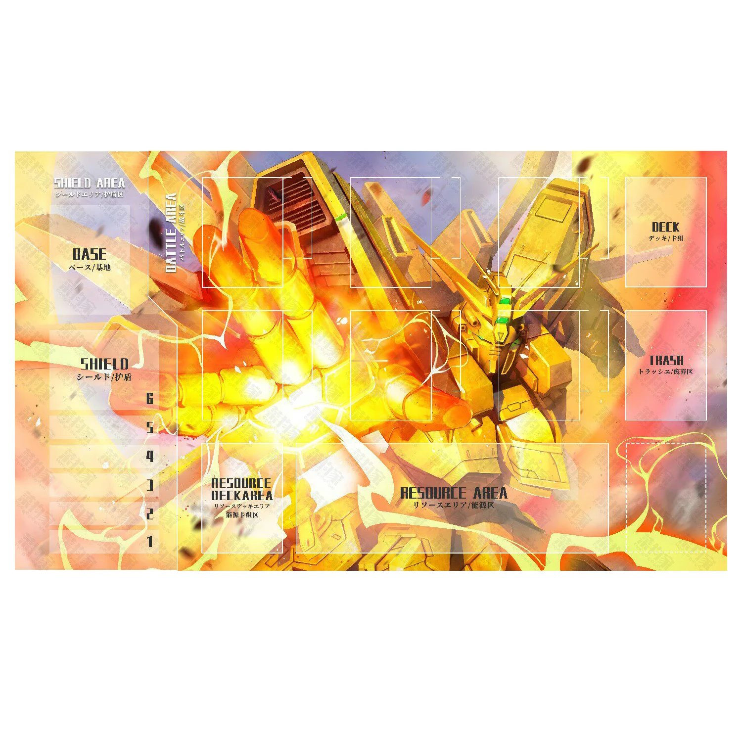 Фото Игровой коврик для карточных игр 600x350x2 мм DIY Gundam GCG TCG F91, для одиночной игры, дуэльный, подарок, игрушка №4