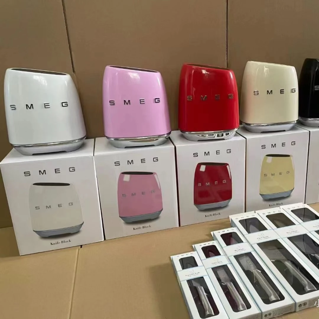 Ретро кремово-розовый держатель для ножей