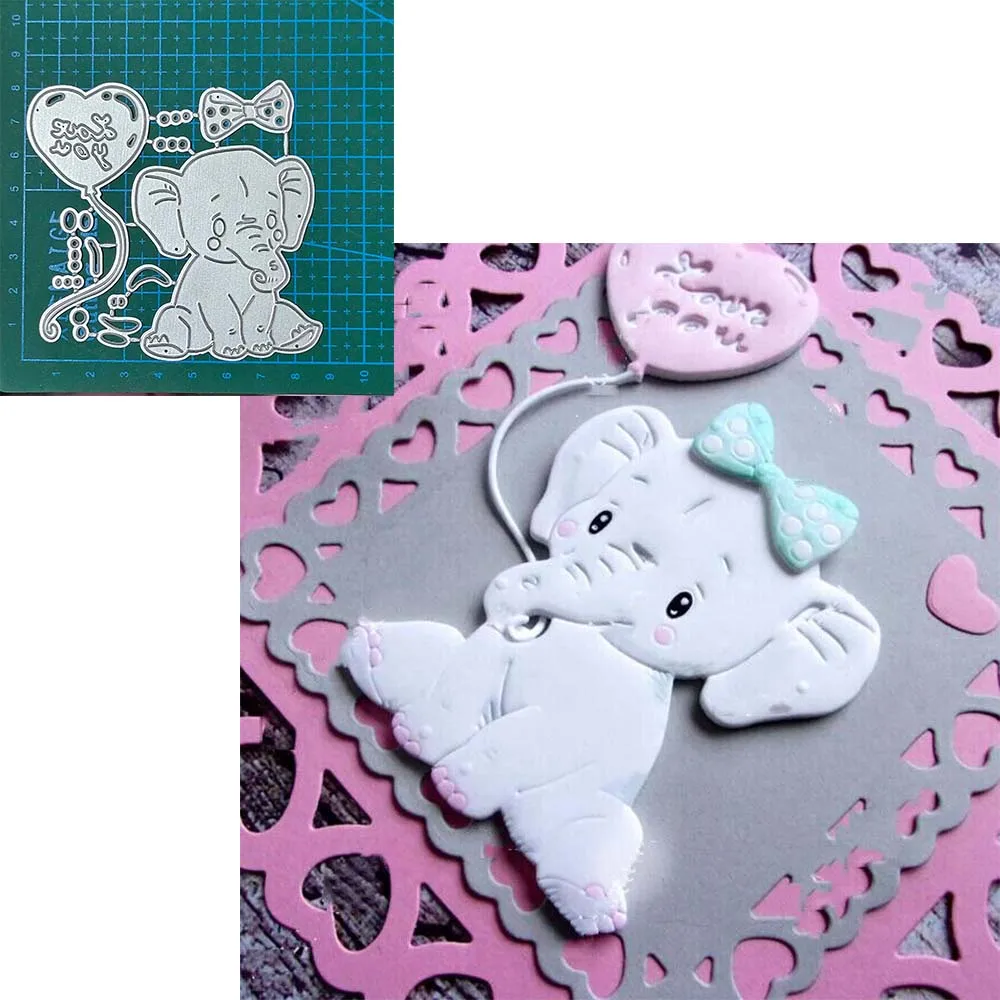 

Animal Dies Elephant Metal Cutting Dies Blade Punch Stencils For DIY Scrapbooking Decorative Embossing Handcraft Template