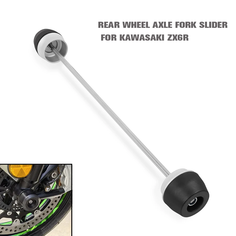 

For KAWASAKI NINJA ZX-6R ZX6R ZX 6R Performance 2019-2021 Motorcycle Accessories Rear Wheel Axle Fork Slider Crash Protector