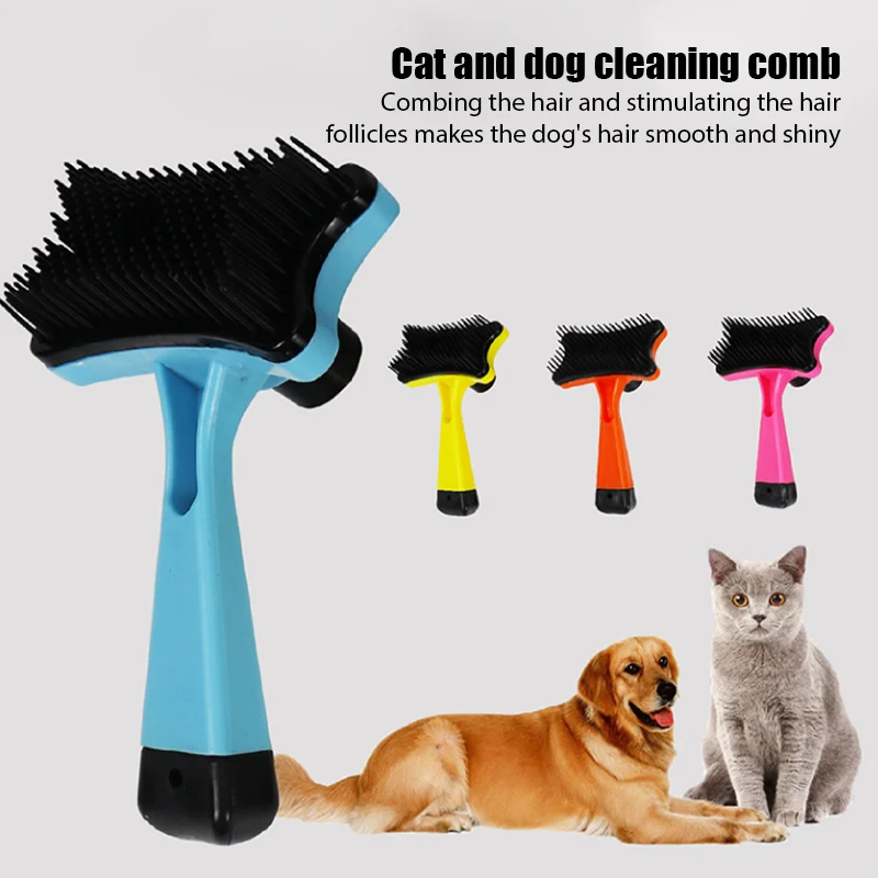 

Pet Hair Removal Comb Dog Brush Self Cleaning Remove Hairs Slicker Comb For Cat Wool Brush Hair Remover Pets Cat Accessories