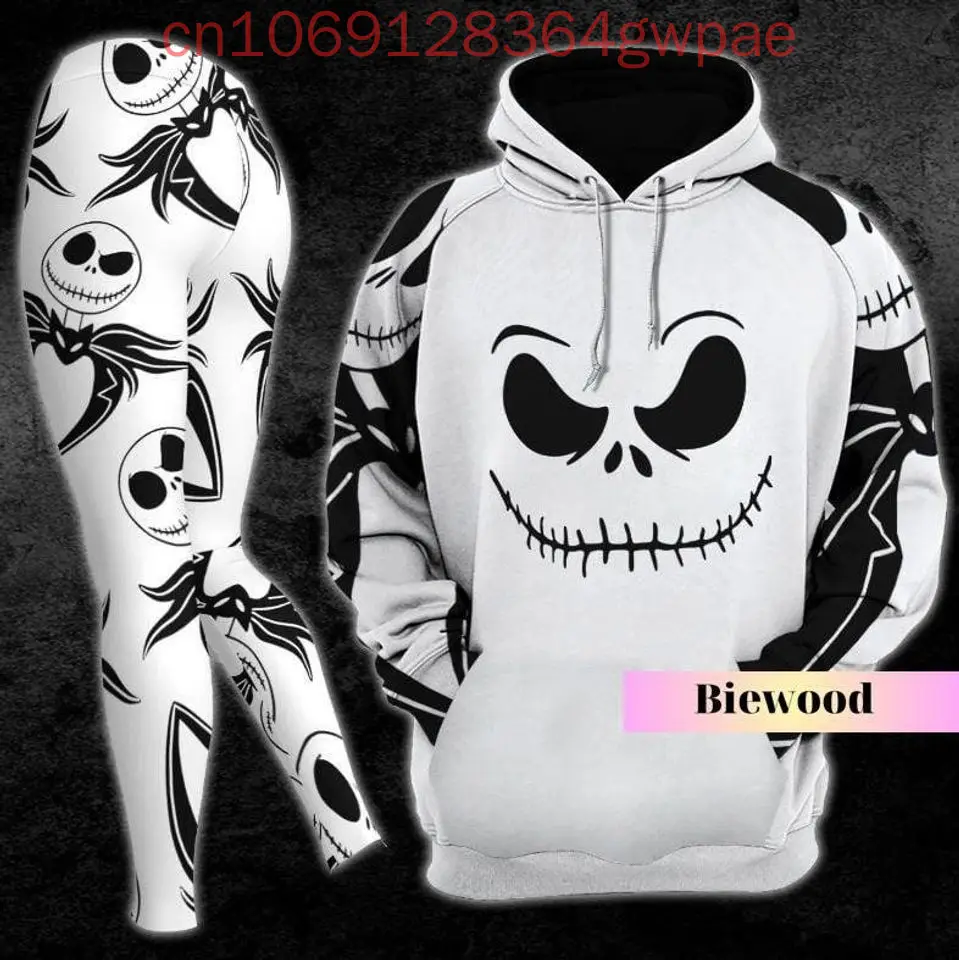 Джек Скеллингтон Хэллоуин женская толстовка и леггинсы комплект Кошмар перед