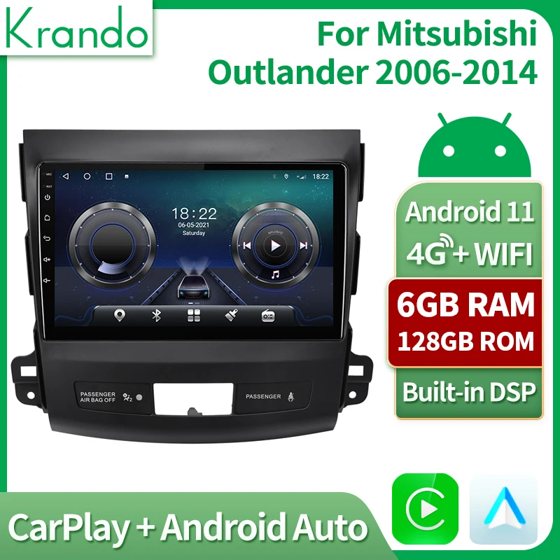 

Krando IPS DSP GPS Android 11 Car Multimedia Player Radio For Mitsubishi Outlander 2006-2014 Peugeot 4007/Citroen C-Crosser WIFI