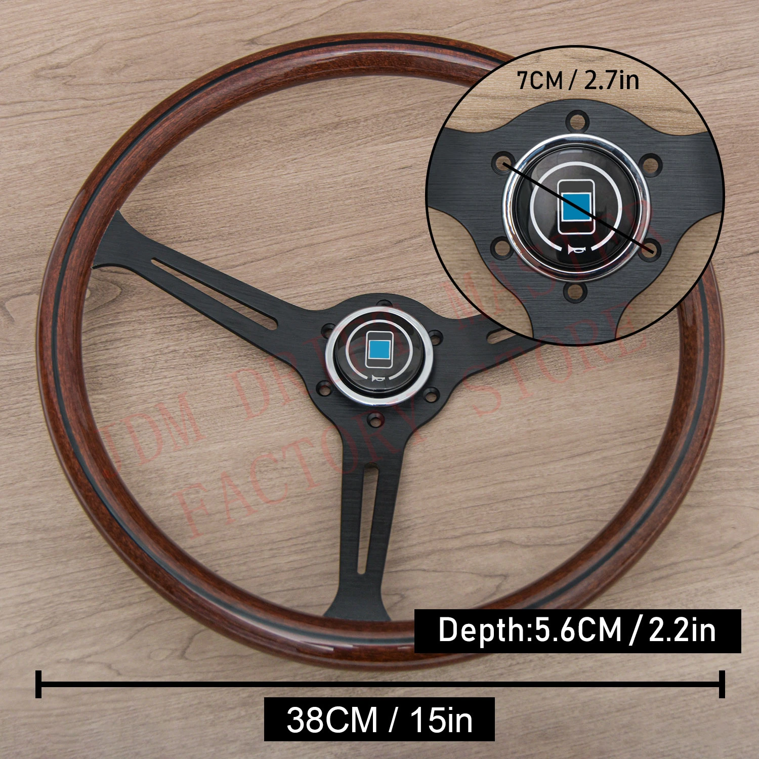 Универсальный 380 мм 15 &quotклассический винтажный деревянный руль Nardi ABS спортивный