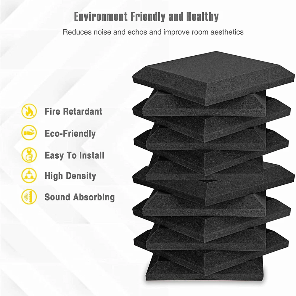Акустические панели из пеноматериала звукоизоляционные настенная панель 30x30x5 см
