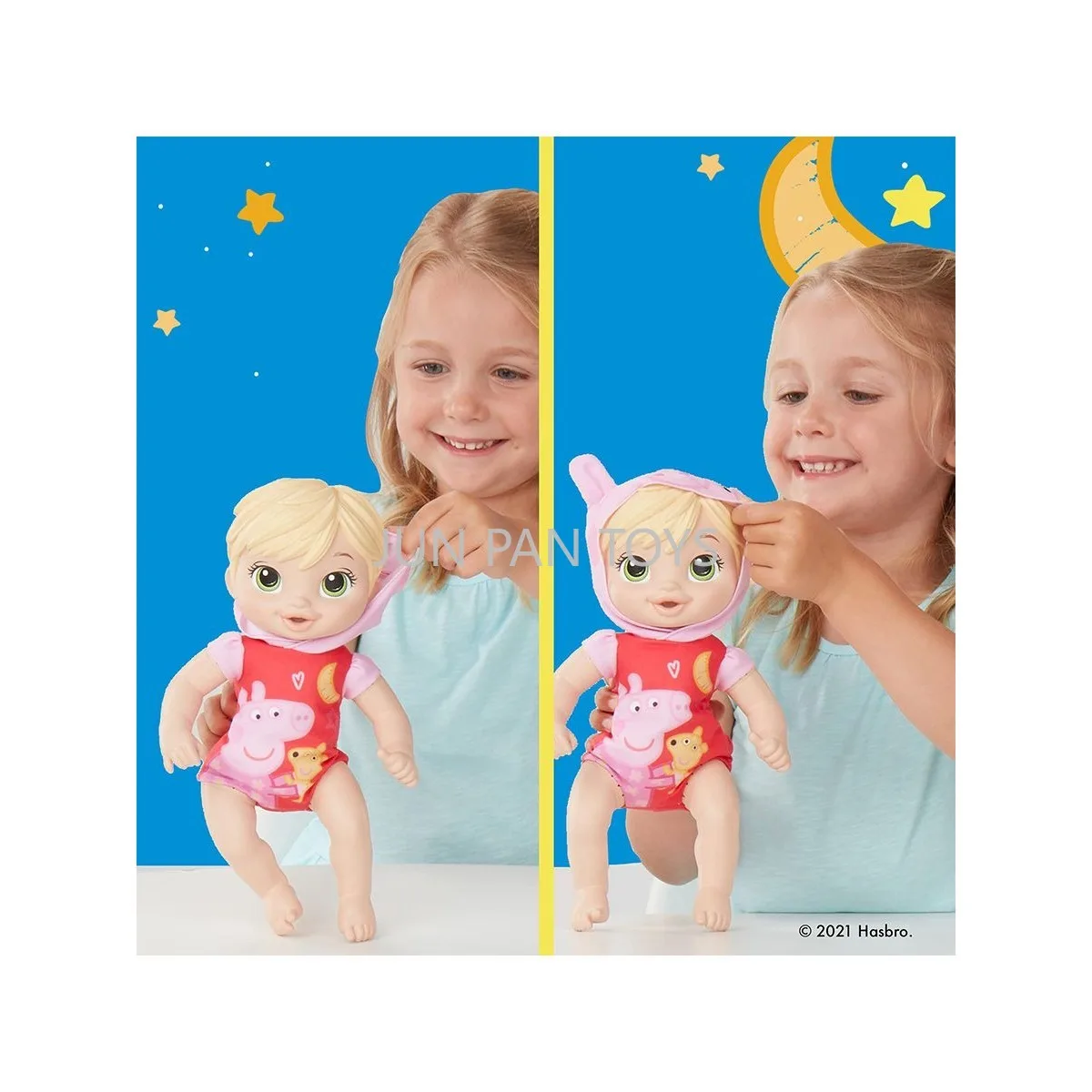 Фото Оригинальная коллекционная кукла Hasbro Baby Alive Glam Spa Baby Good Night Peppa Pig Dino Cuties Unicorn с мягким телом, светлыми волосами, детская игрушка №3