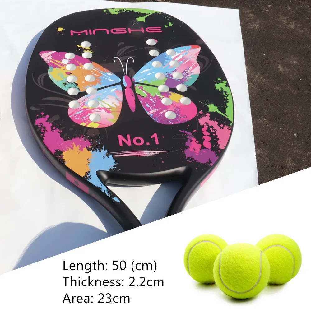 

Ракетка для тенниса 2021 года, ракетка для тенниса из карбона ЭВА и пенопласта, Легкая теннисная ракетка, простая пляжная ракетка из углеродно...