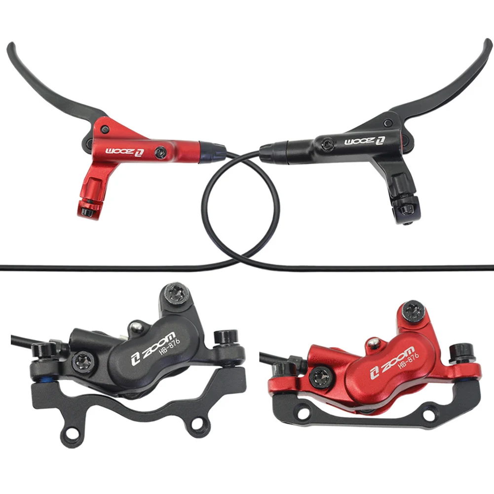 

ZOOM HB876 MTB 4 Piston Hidraulic Disc Brake 800/1400mm Mountain Bike Oil Pressure Brake With Resin Brake Pads