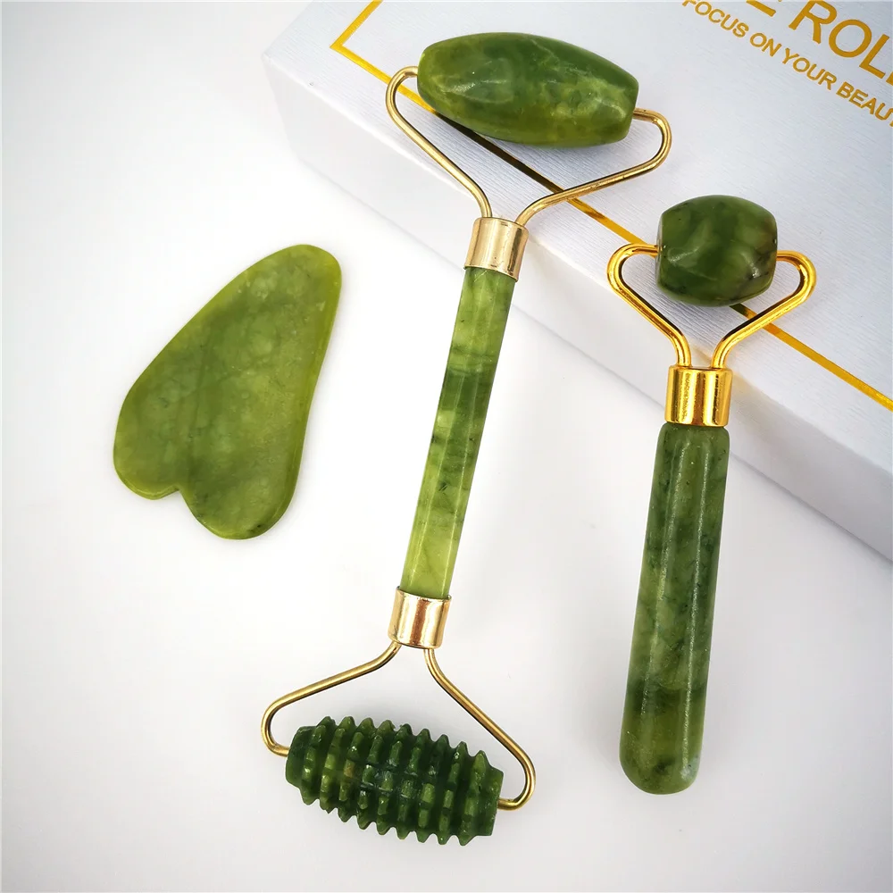 

Массажер для лица с нефритовым камнем, против морщин