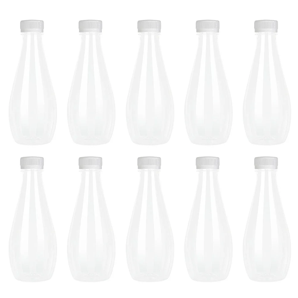

Bottlesbottlecapsplastic Clearjuicing Empty Lids Reusable 12Oz Water Transparent Containers Cap Oz Storage Drink Coffee Beverage