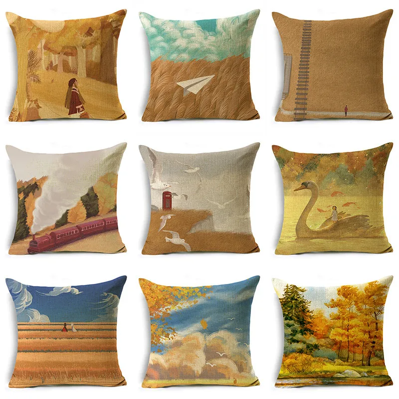 

Modern Minimalist Light Luxury Bedroom Living Room Sofa Decoration Linen Pillowcase 40*40cm/45*45cm/50*50cm
