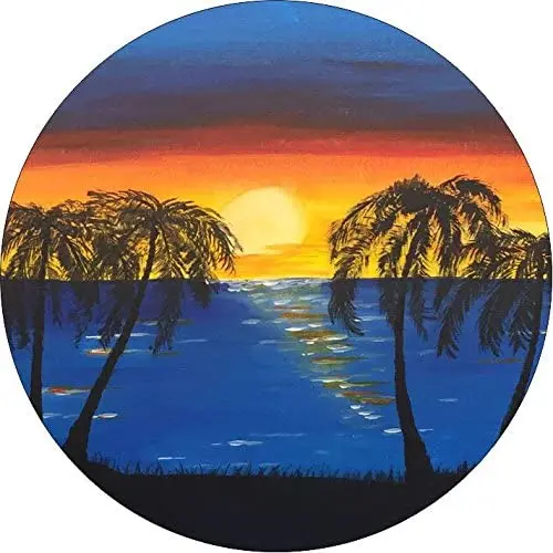 

TIRE COVER CENTRAL Beach Sunset with Palm Trees Spare Tire Cover (Select tire Size/Back up Camera in MENU)