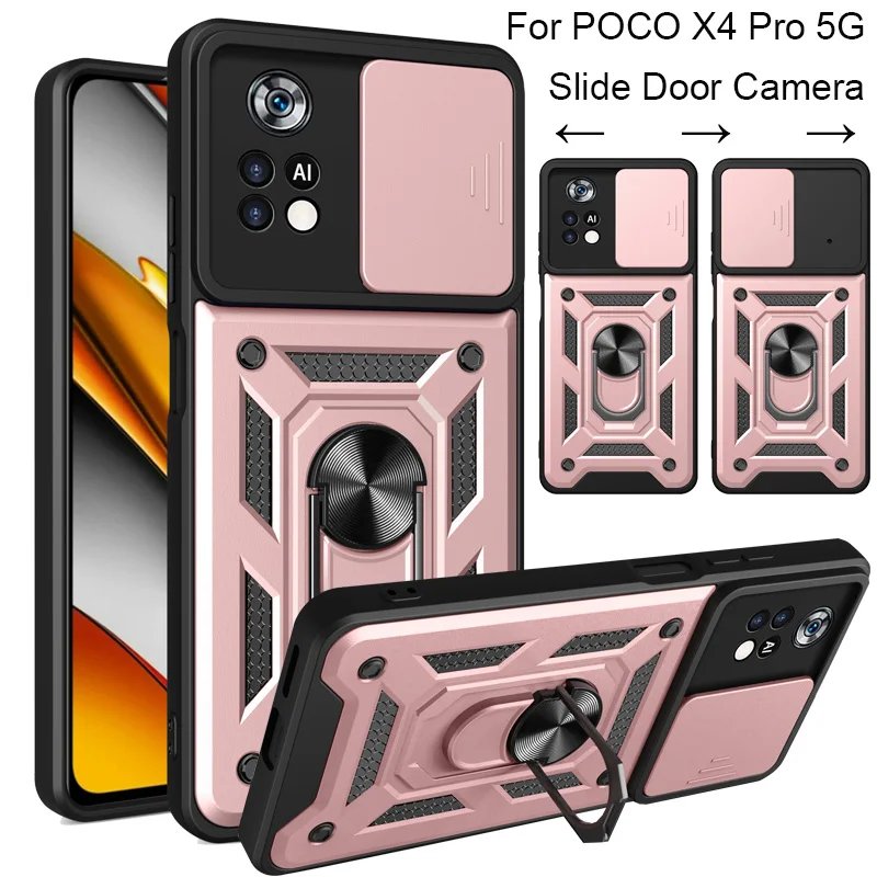 

Magnetic Phone Case For Poco X4 Pro M4 M3 F3 X3 NFC For Xiaomi 13 11T Redmi Note 12 11 9A Shockproof Armor Camera Protect Cover