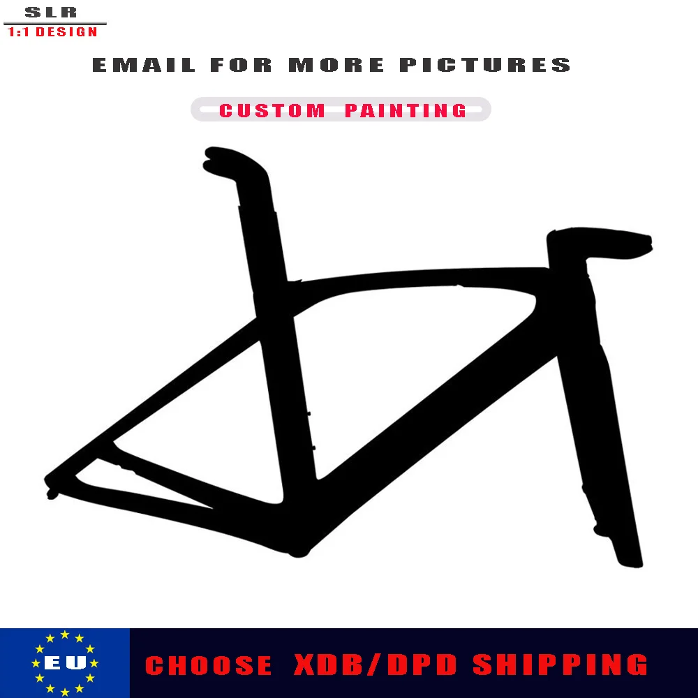 

SLR Disc Brake Frameset T1000 UD Carbon Road Bike Cycling Bicycle Racing Frame With Handlebar Stem 40 Colors