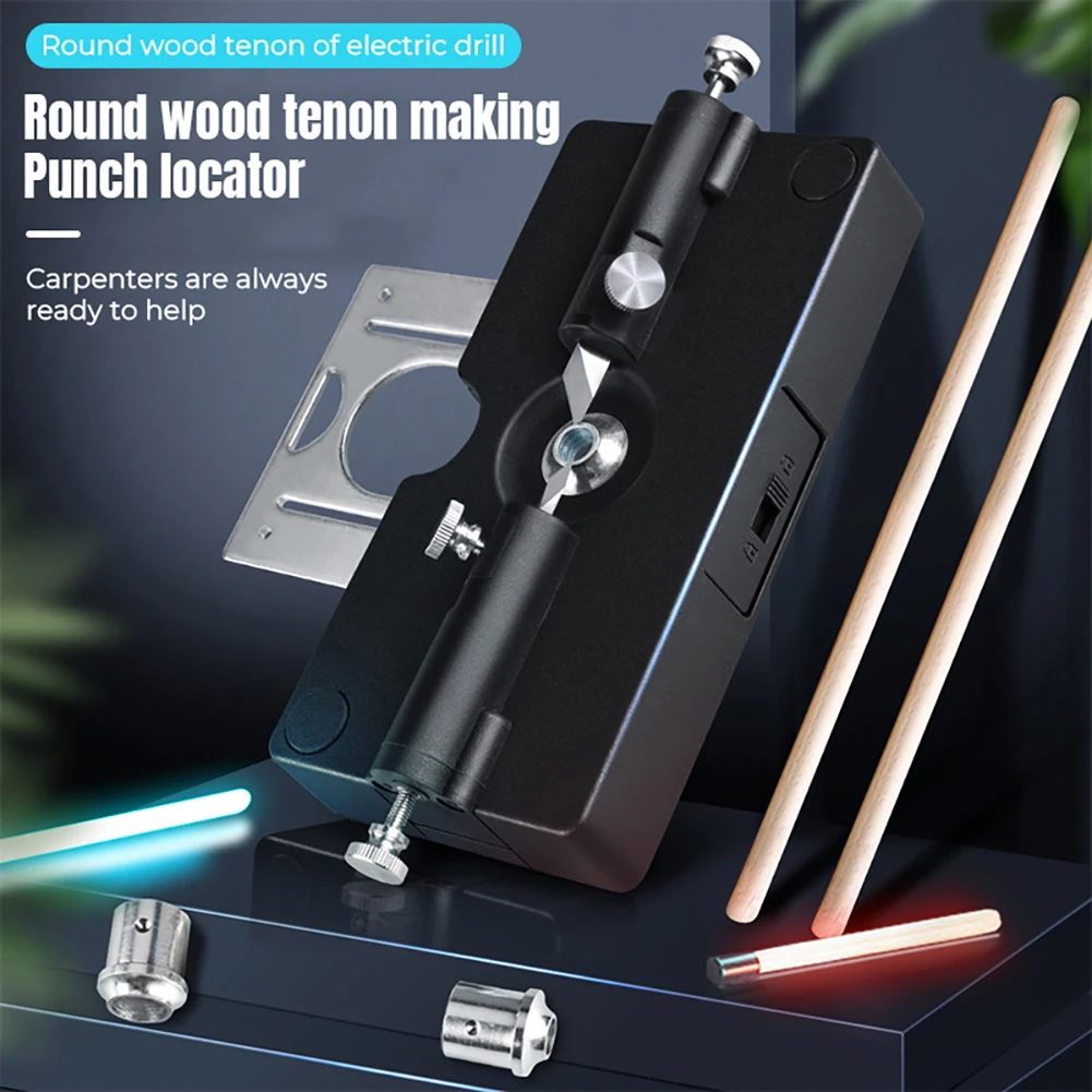 

2-in-1 Hole Punching Opener Wear-resistant 6-12mm Hole Drilling Locator Tool High Efficiency DIY Production Woodworking Supplies