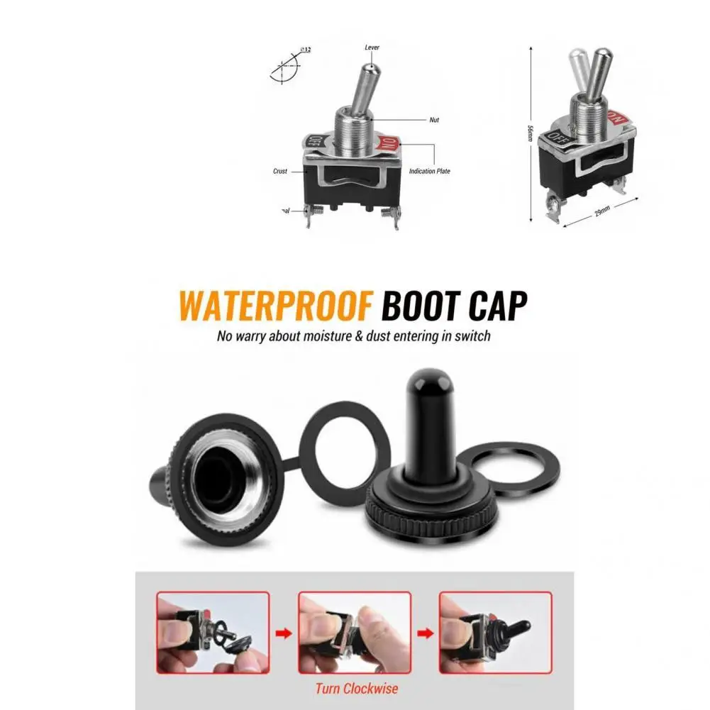 

Useful Rocker Switch Multi-function Portable On Off Rocker Switch Toggle Rocker Switch Toggle Flick Switch 10Pcs