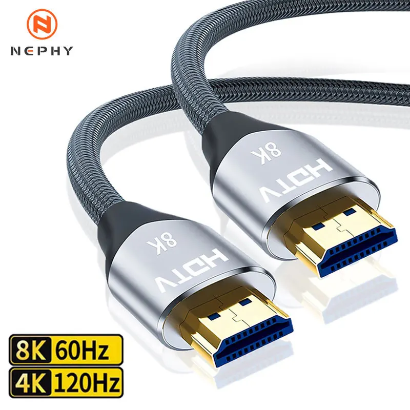 Сверхскоростной HDMI-кабель 2.1 8K 60 Гц HDMI-совместимый HD 4k @120 Гц ...