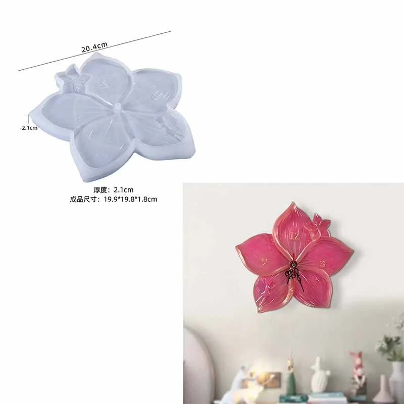 Силиконовая форма для часов сделай сам квадратных и круглых настенная подвесная