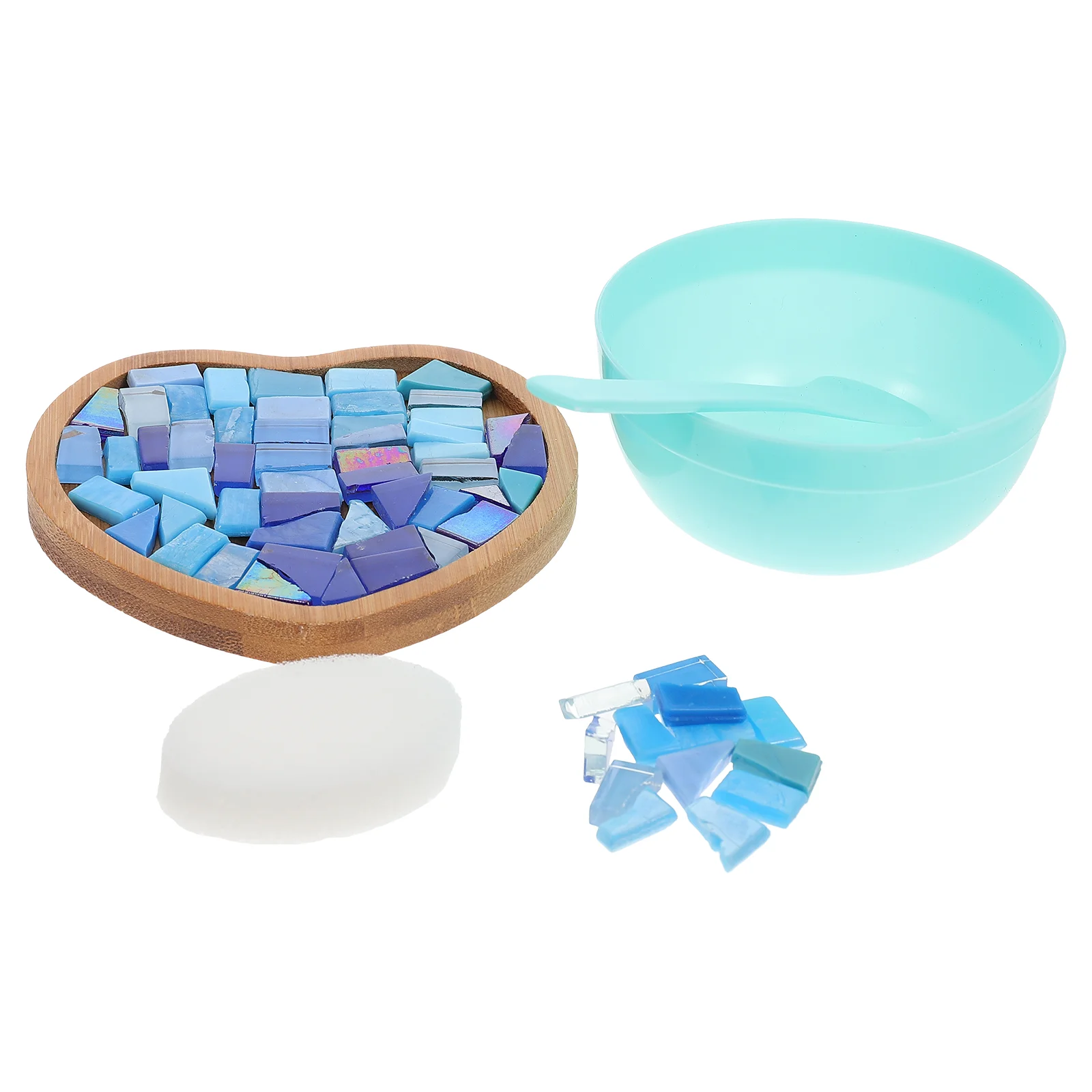 

Mosaic Coaster Glass Coasters Drinks Heat Insulation Cup Pad Table Decor Placemat DIY Material Dining Plastic Holder Child