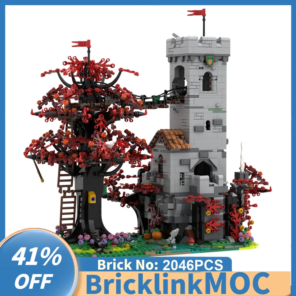 Новинка 2046 шт. Европейский средневековый уличный вид пересечение дерева модель