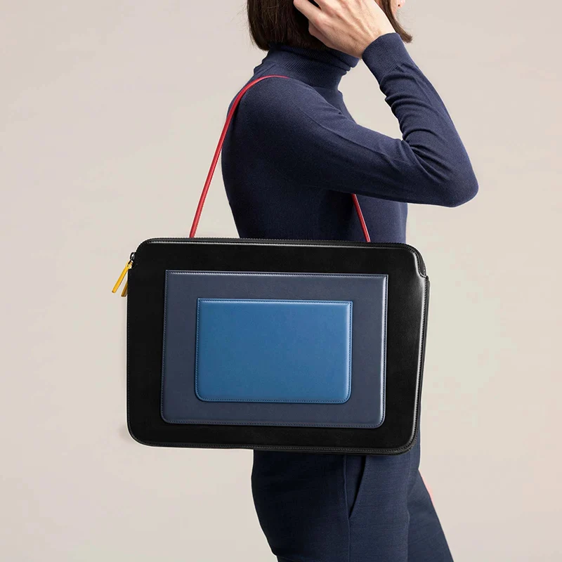 

Celebrity Square Women Bags Designer Handbag High Quality Leather Luxury Purses And Handbags Black Briefcase Hand Bag Ladies A4