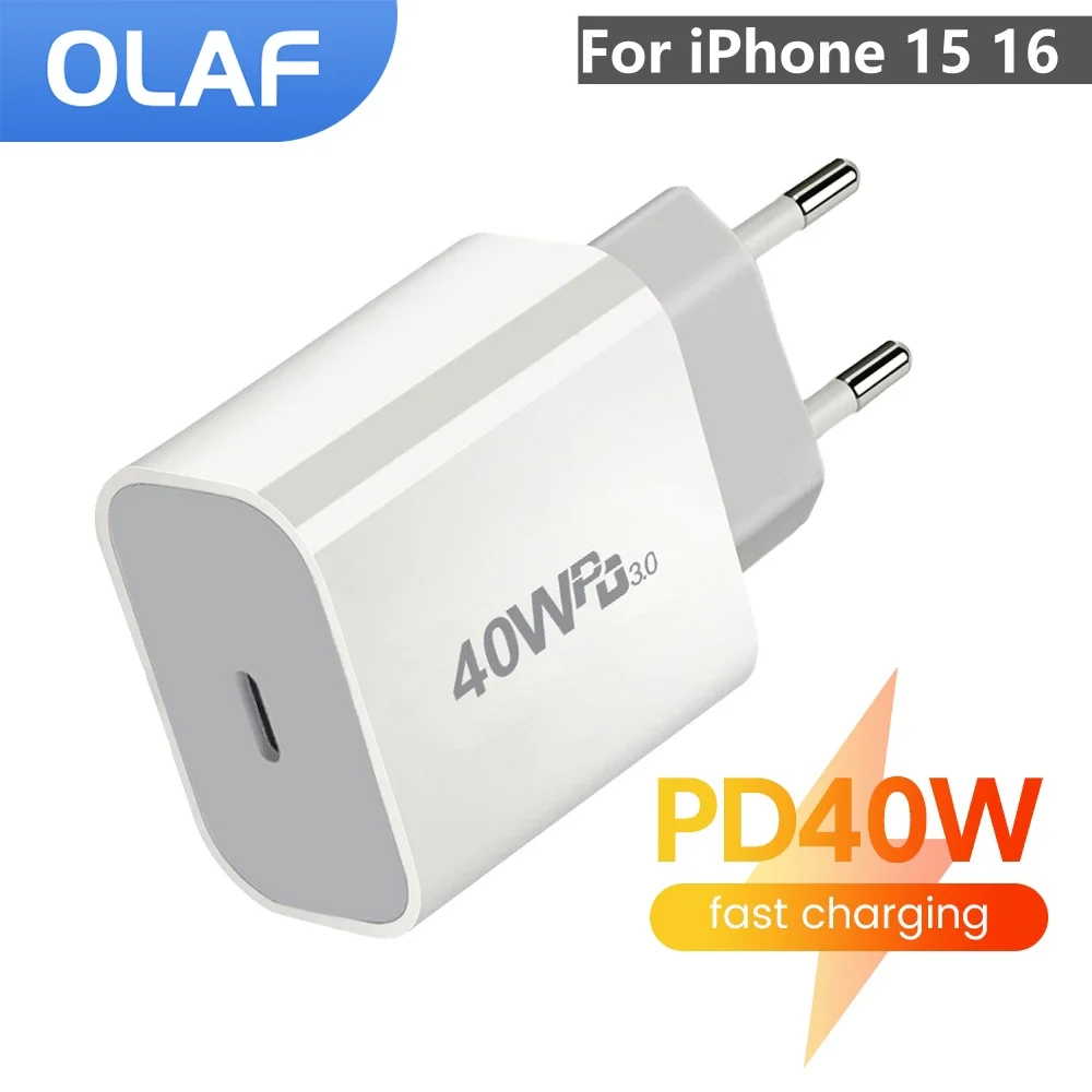 Olaf PD40W Зарядное устройство USB C Быстрая зарядка QC 3.0 PD типа Быстрое зарядное