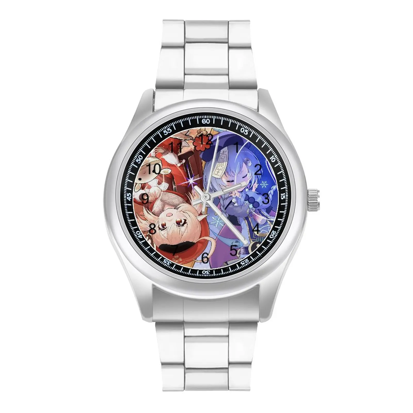 

Genshin Impact Klee X Qiqi Quartz Watch Chibi Girls Sports Elegant Wrist Watch Steel Design Analog Teens Wristwatch