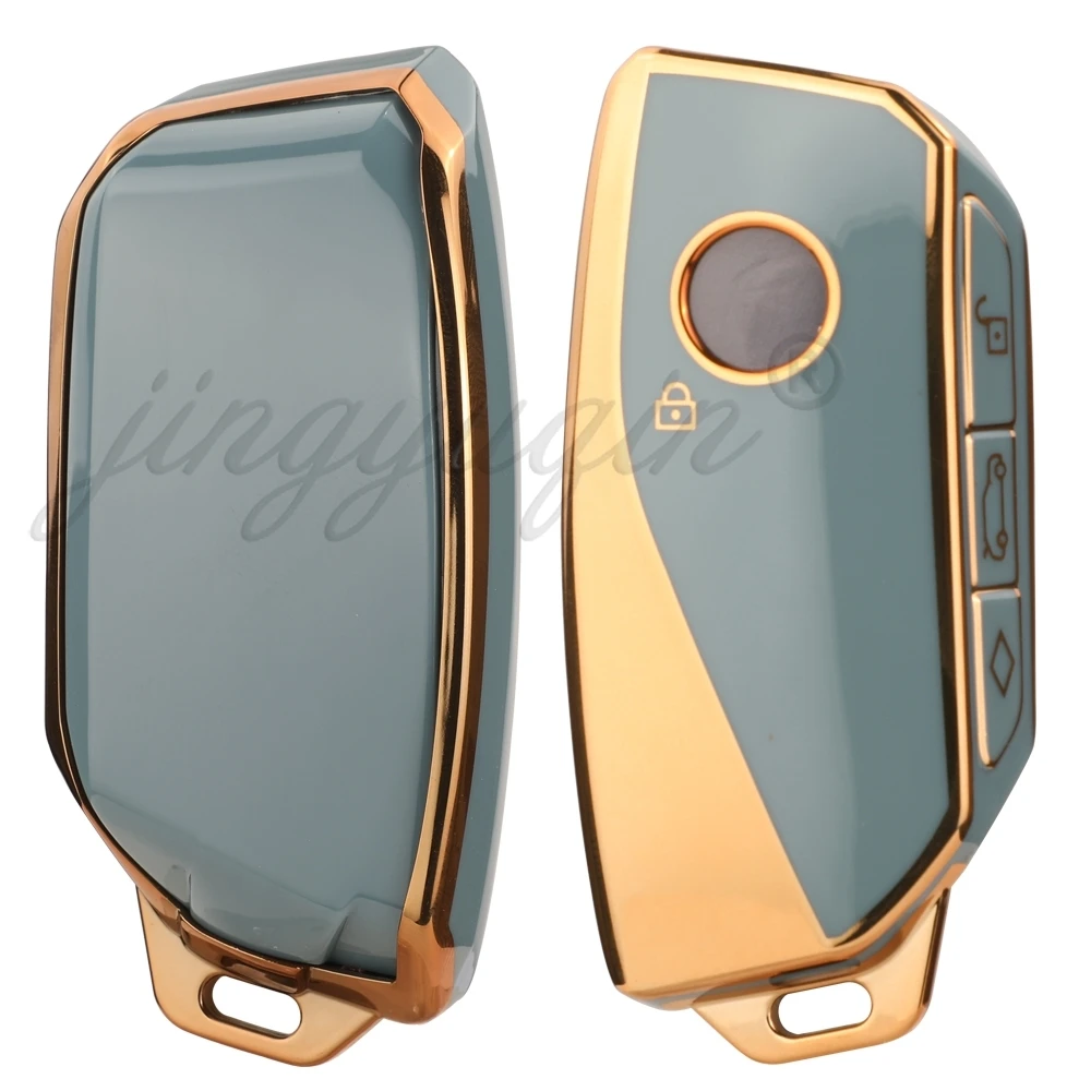 

Jingyuqin чехол для автомобильного ключа из ТПУ, брелок для BMW i7 X7 G07 LCI iX I20 X1 U11 7 серии G70 G09 XM U06 G81 M3 2023, защитная защита без ключа