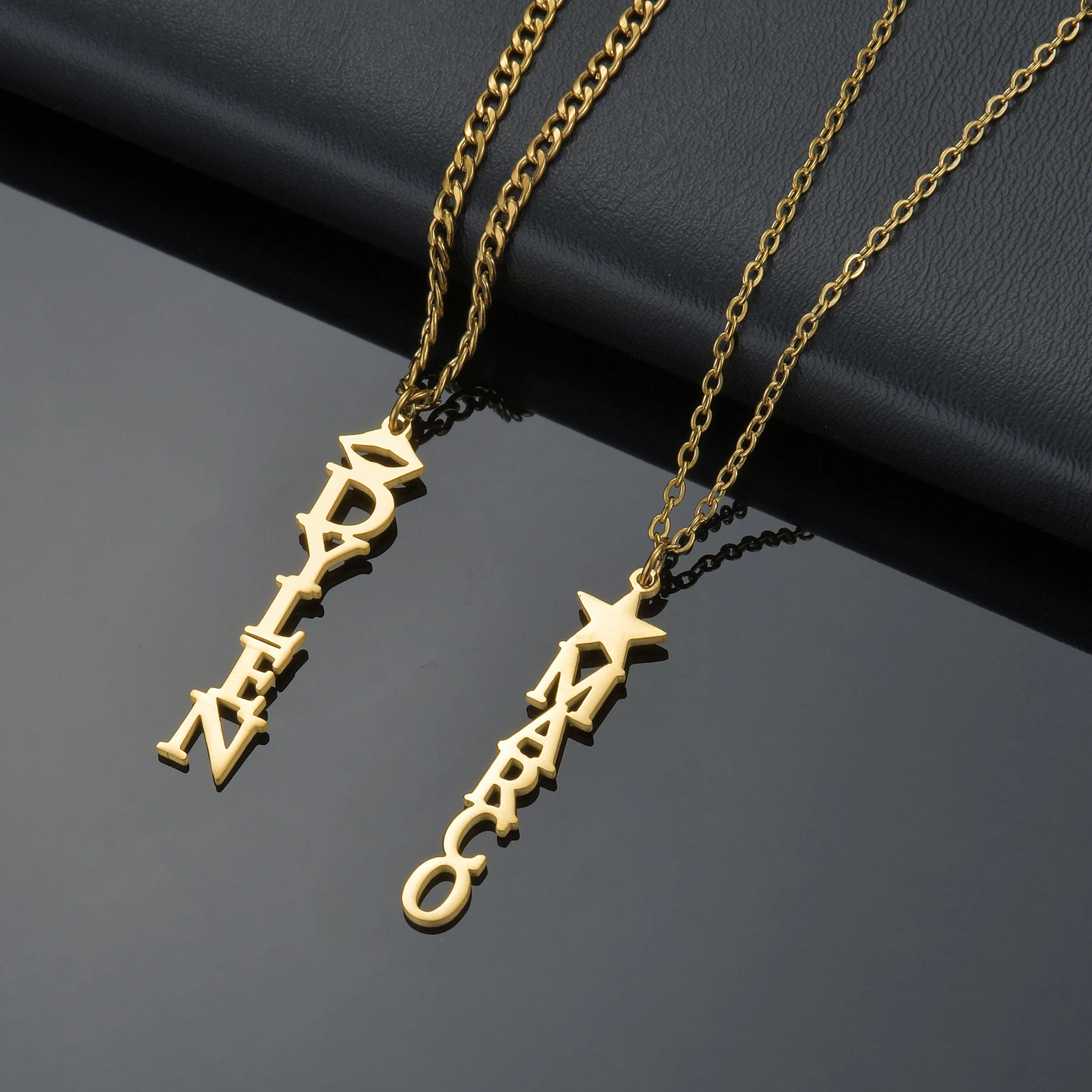 Atoztide персонализированные ожерелья с именем для женщин звезда сердце Женская