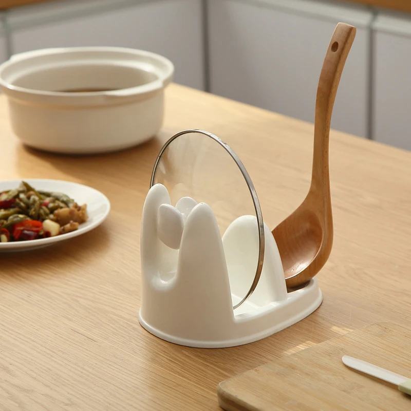 

For Fork Spatula Rack Cover Shelf Multi-functional Pot Lid Shovel Tableware Storage Rack Pp Material Spoon Holder Stand