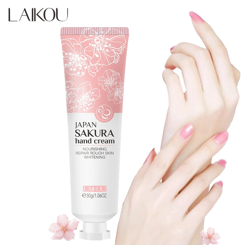 

LAIKOU Japan Sakura Hand Cream Moisturizing Anti-chapping Repair Soften Skin Whitening Hand Cream Winter Anti-crack Skin Care