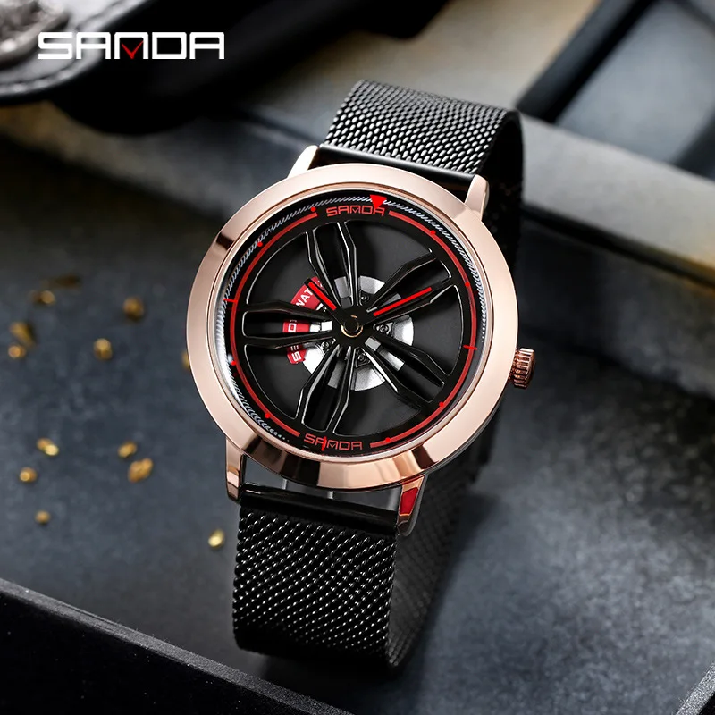 

New minimalist watch men's watch boy's watch boy's trend running wheels waterproof quartz watch boy
