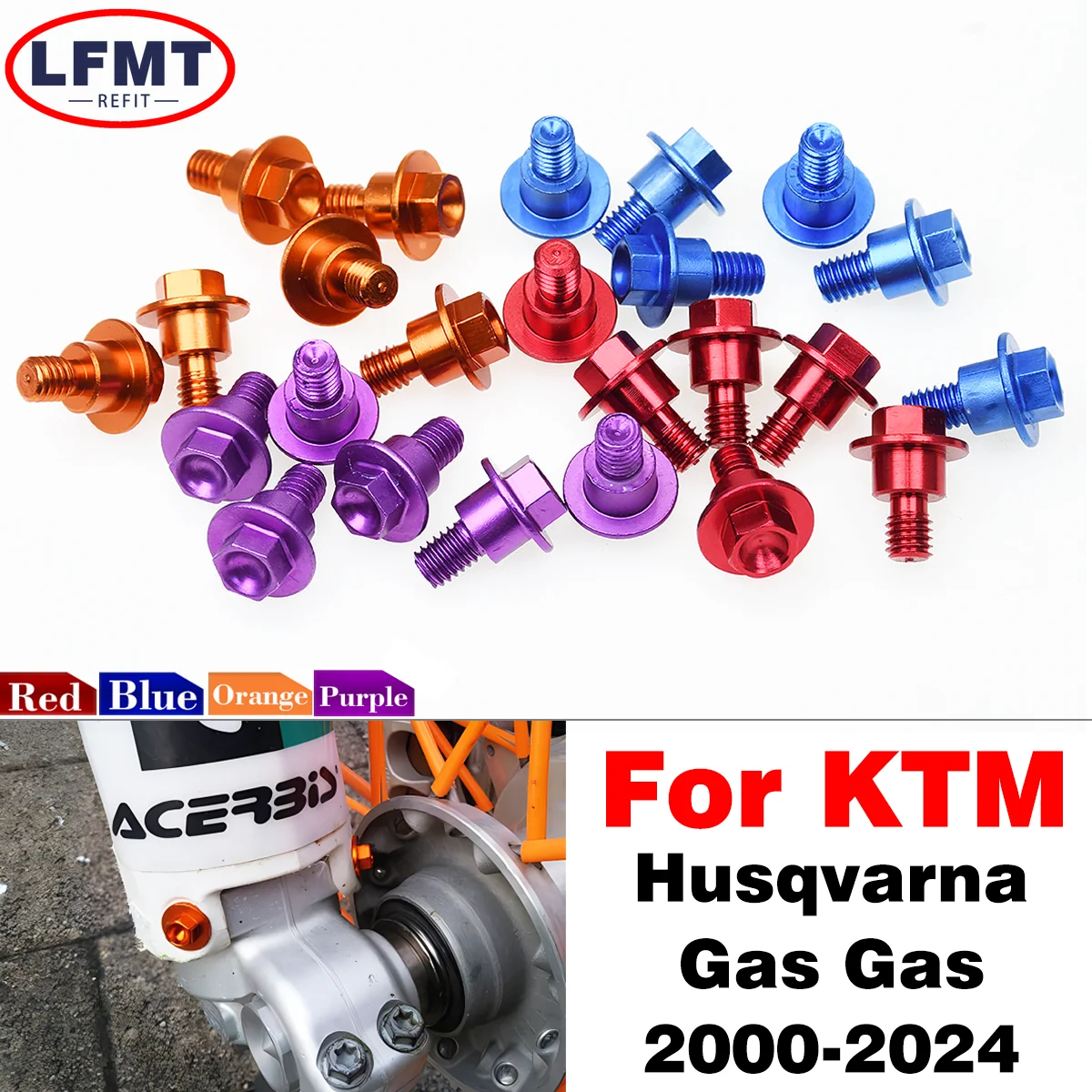 Болт M6 для защиты передней вилки мотокросса KTM SXF XC XC-F EXC EXC-F XCW XCF-W 125 150 250 300 350 400 450 500